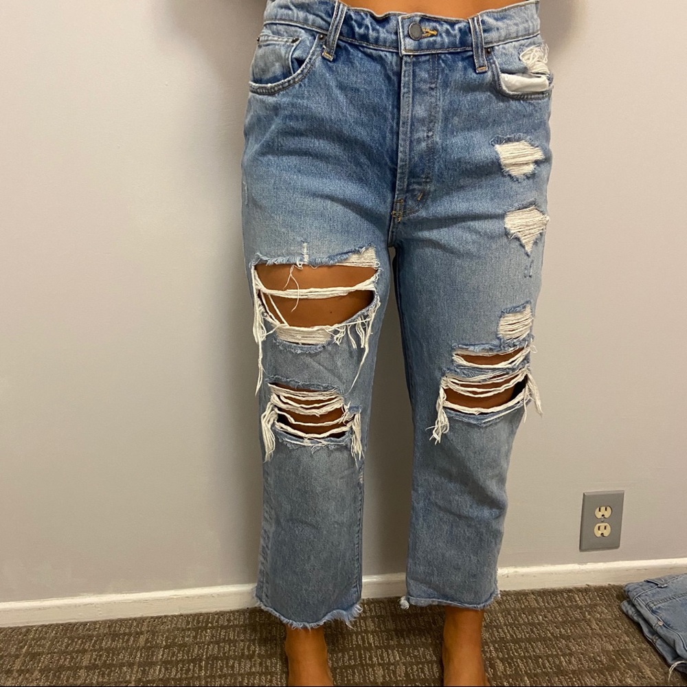 Carmar cropped boyfriend flare jeans